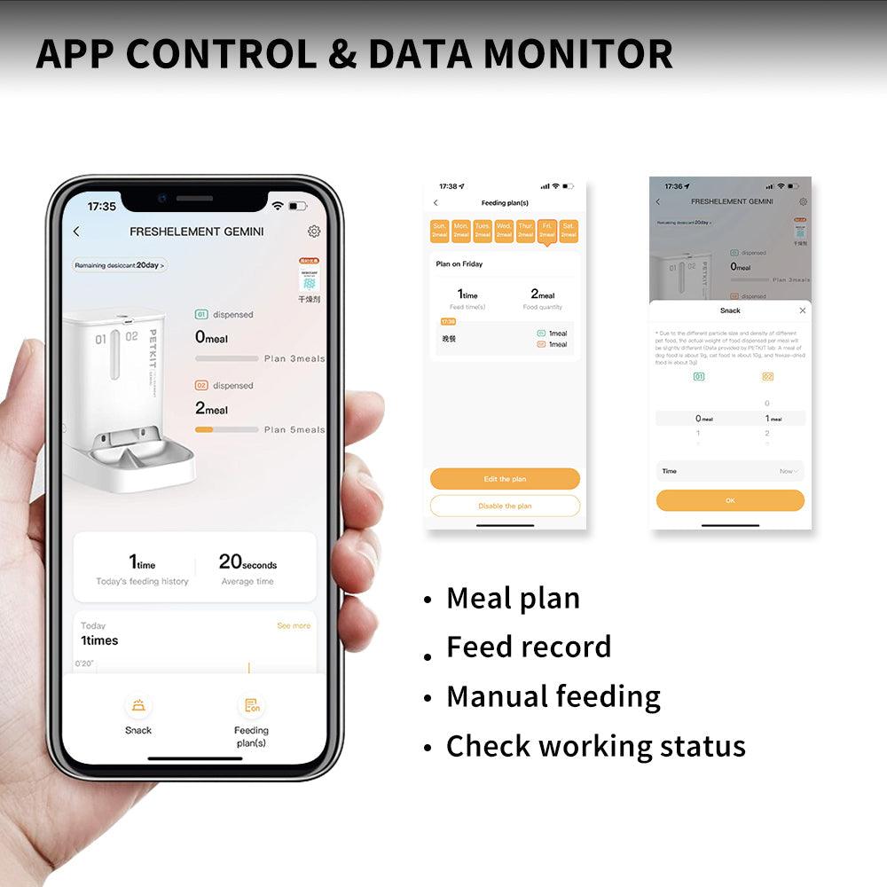 Distributor for Petkit, Catlink and Pidan - Petland Company Limited PETKIT SMART PET FEEDER - FRESH ELEMENT GEMINI PETKIT CAT DOG