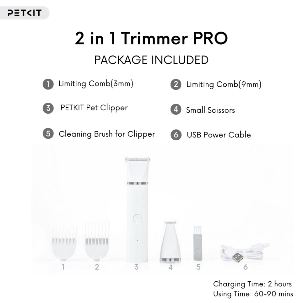 Distributor for Petkit, Catlink and Pidan - Petland Company Limited PETKIT Pet Trimmer Pro (2 in 1) PETKIT CAT DOG