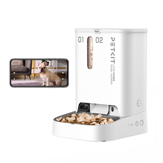 Distributor for Petkit, Catlink and Pidan - Petland Company Limited PETKIT SMART PET FEEDER - YUMSHARE DUAL HOPPER WITH CAMERA PETKIT CAT DOG