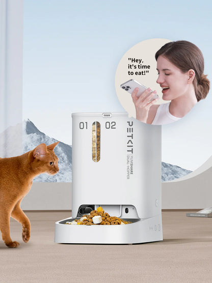 Distributor for Petkit, Catlink and Pidan - Petland Company Limited PETKIT SMART PET FEEDER - YUMSHARE DUAL HOPPER WITH CAMERA PETKIT CAT DOG